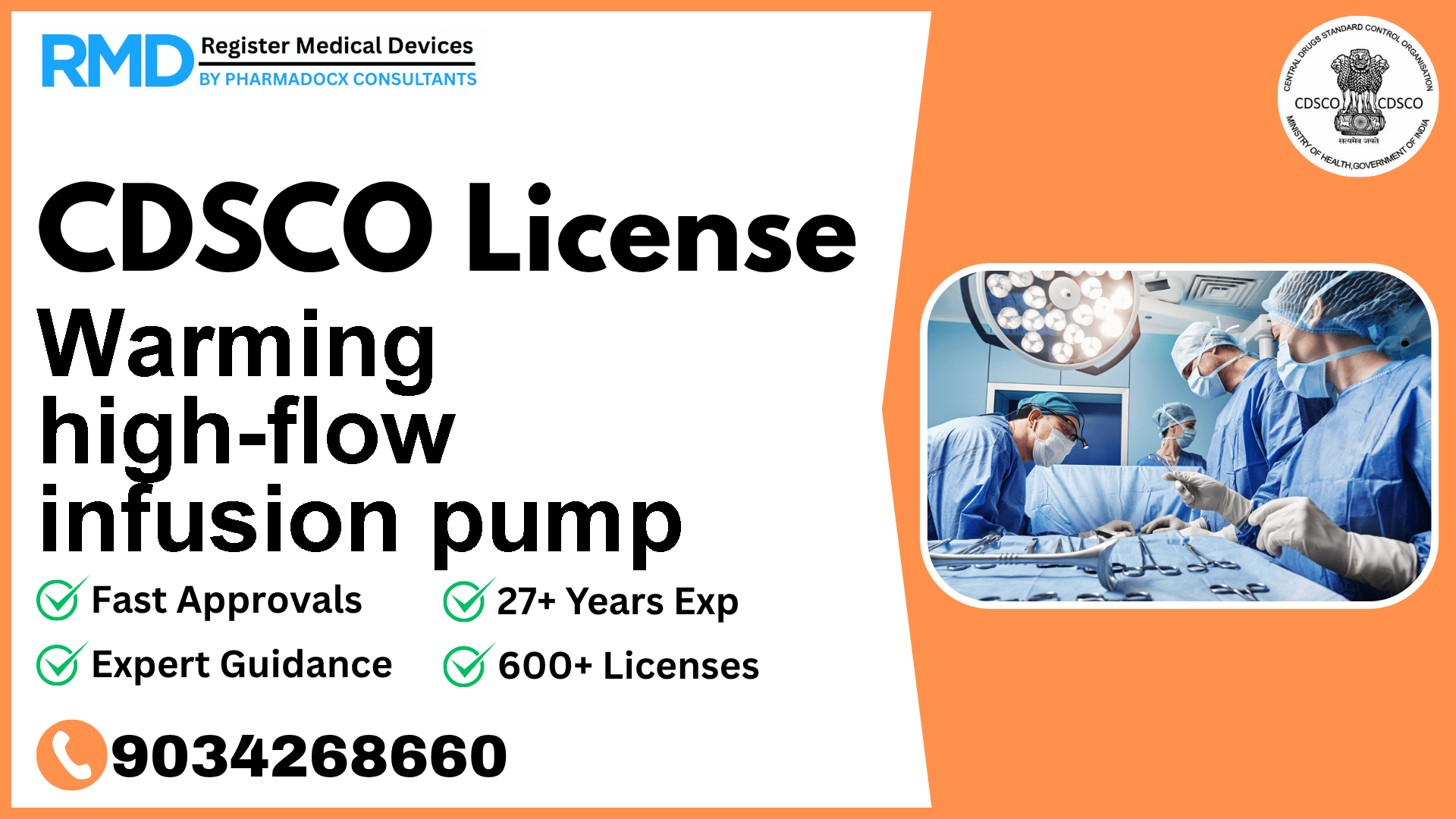 CDSCO License for Warming high-flow infusion pump