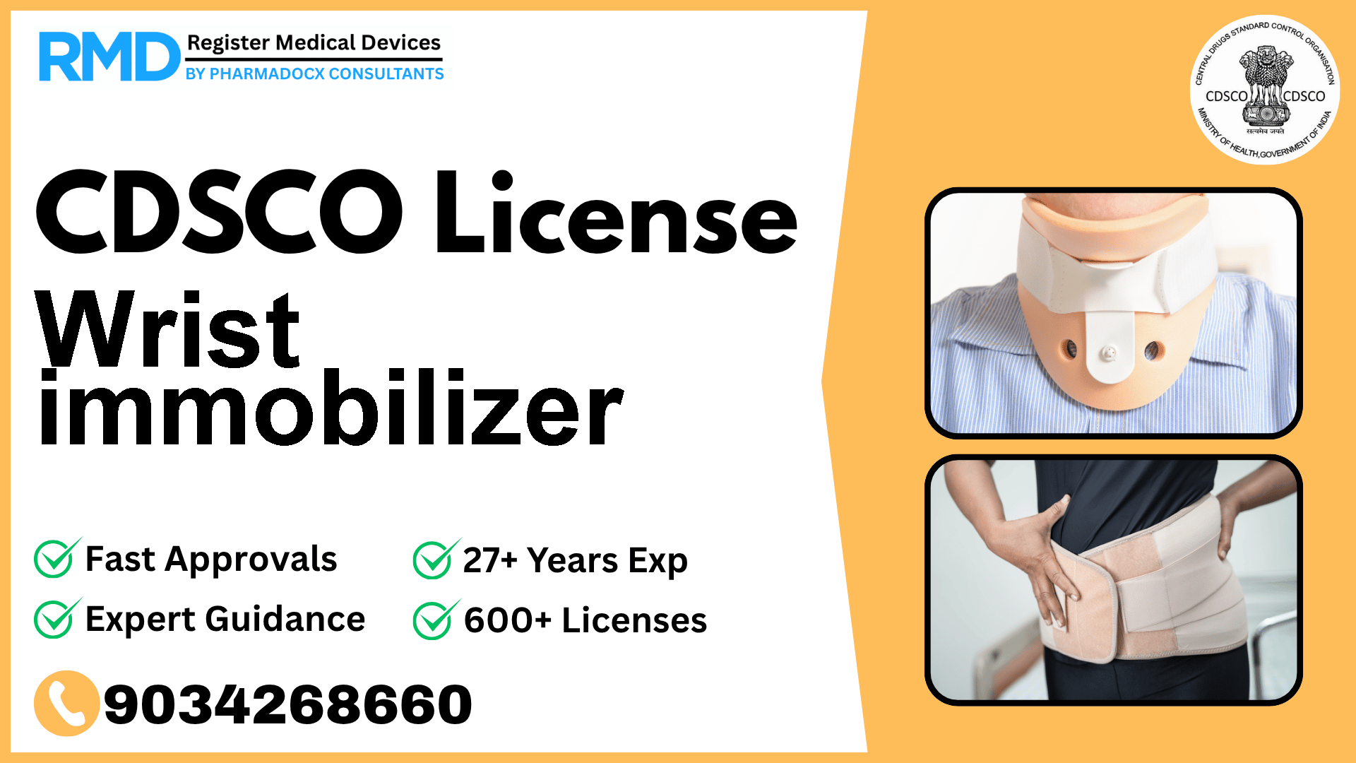 CDSCO License for Wrist immobilizer