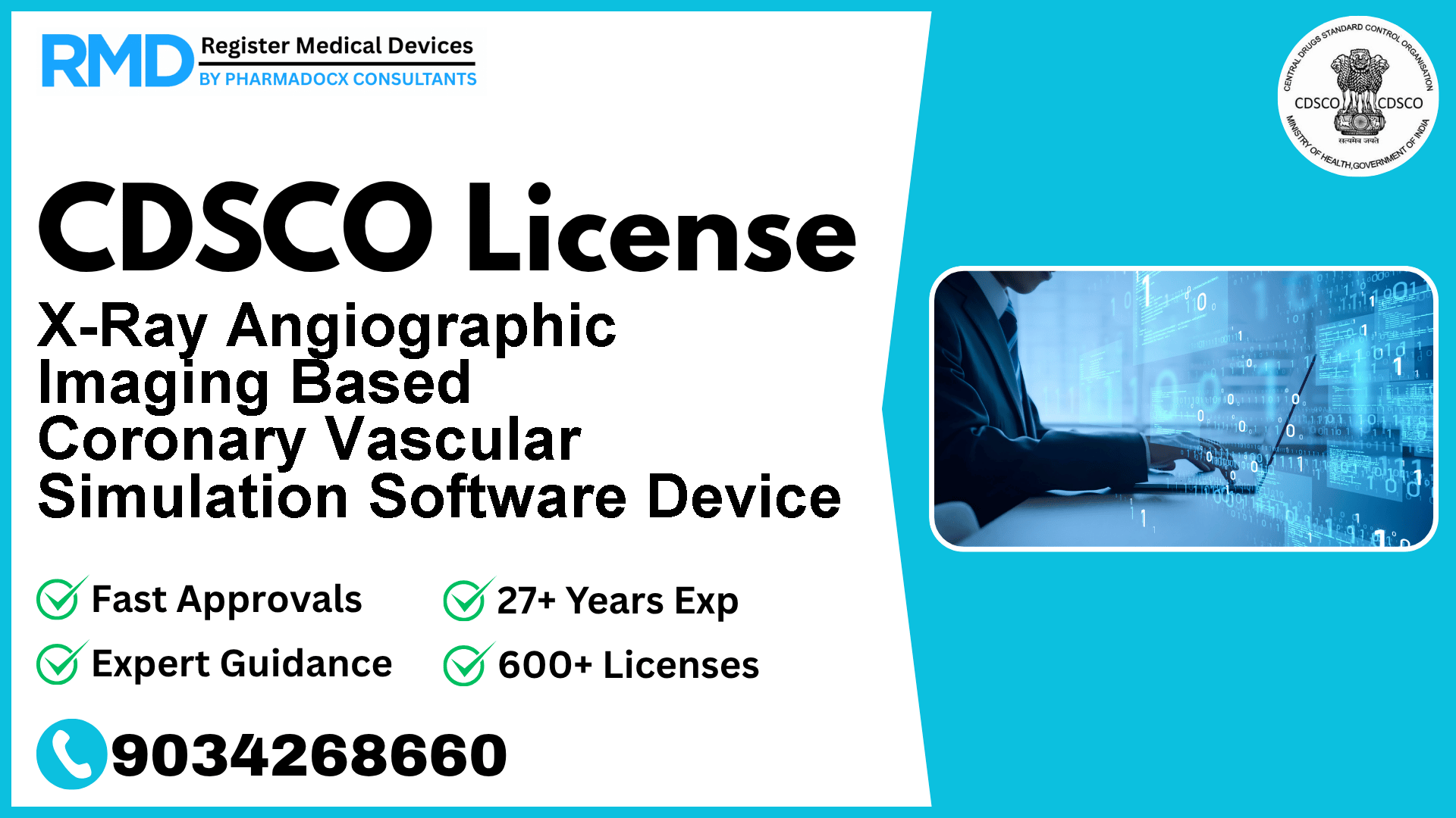CDSCO License for X-Ray Angiographic Imaging Based Coronary Vascular Simulation Software Device