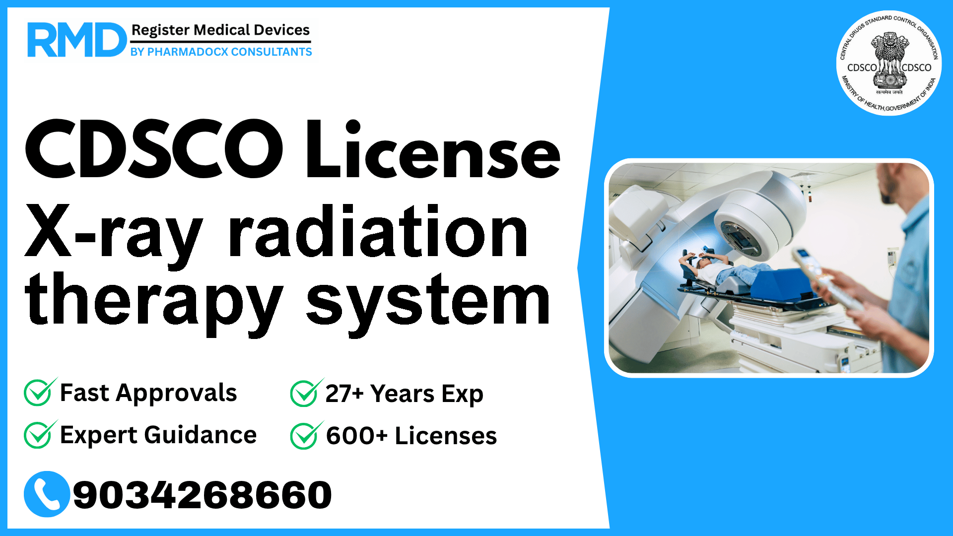 CDSCO License for X-ray radiation therapy system